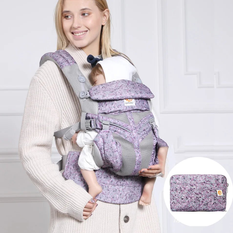 Porte Bébé - BreathBabyBag™ - Mauve Lavande - Mon Bébé Sourire