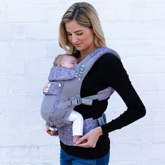Porte Bébé - BreathBabyBag™ - Mauve Lavande - Mon Bébé Sourire