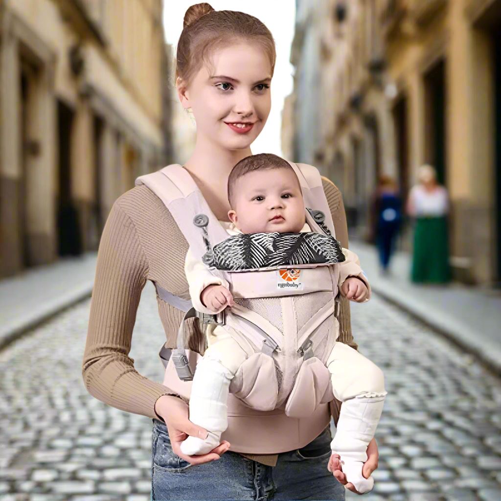 Porte Bébé - BreathBabyBag™ - Rose Maille - Mon Bébé Sourire