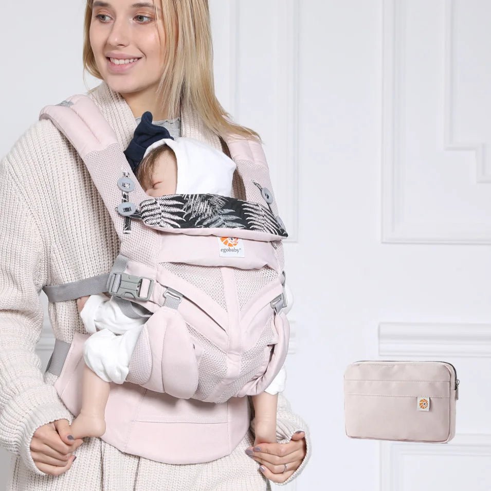 Porte Bébé - BreathBabyBag™ - Rose Maille - Mon Bébé Sourire