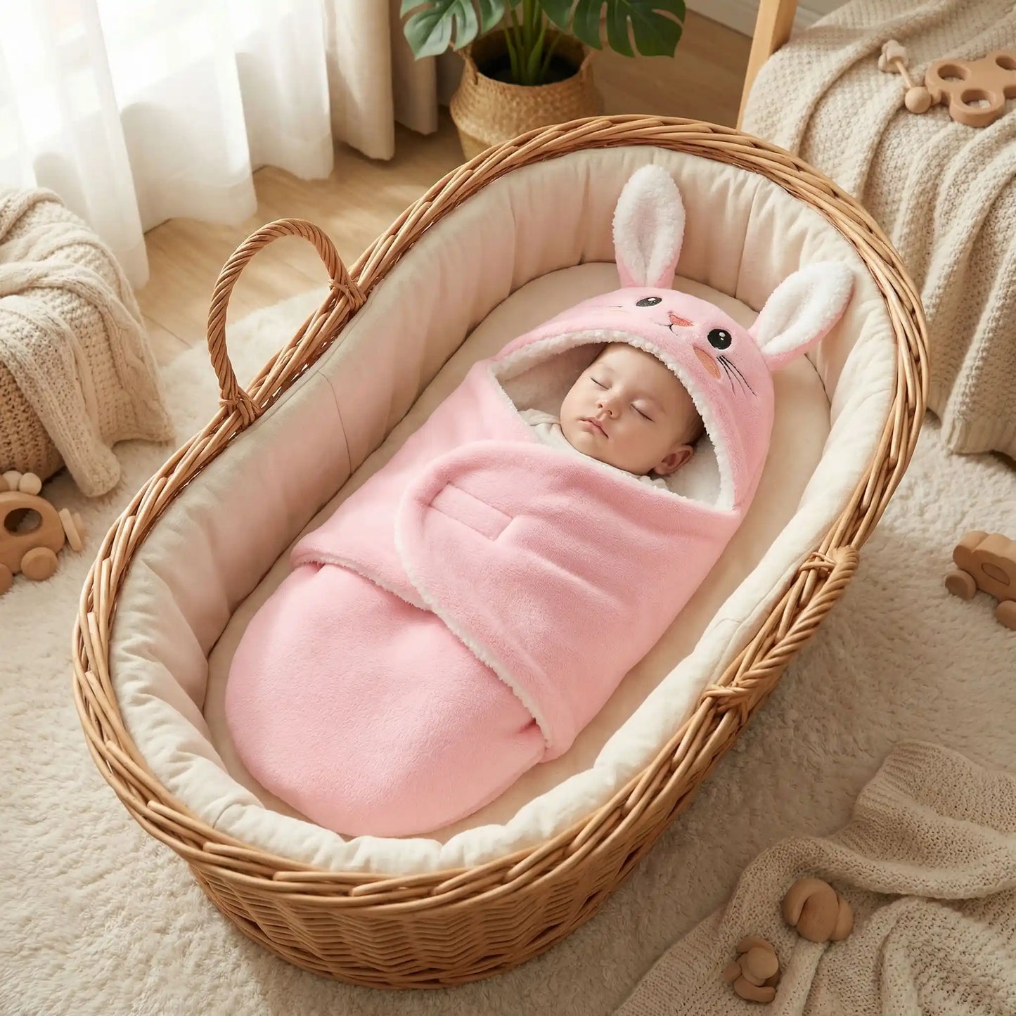 bébé dort dans Nid d'ange enveloppant confortable doux polaire