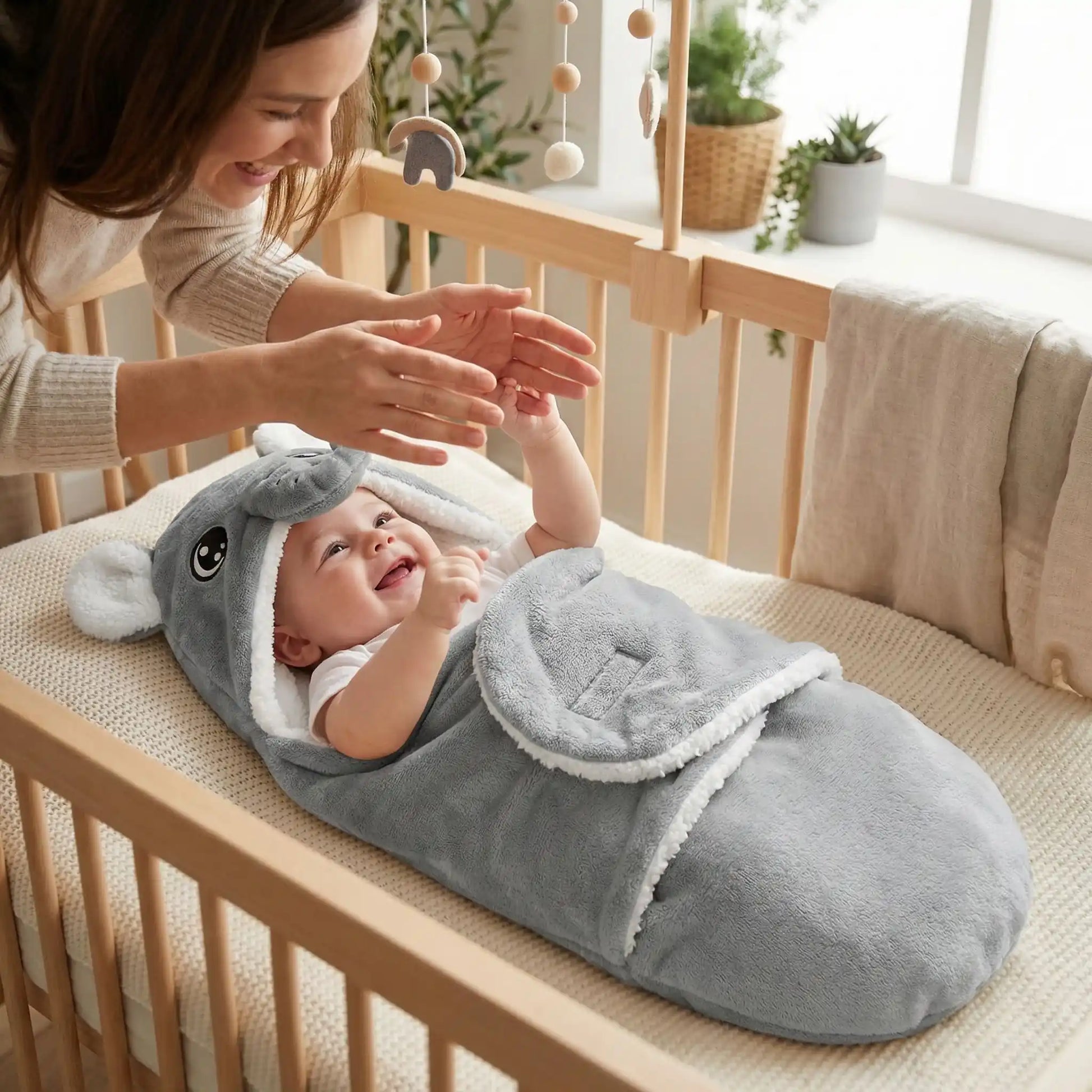 bebe joue dans nid d'ange bebe confortable douillet