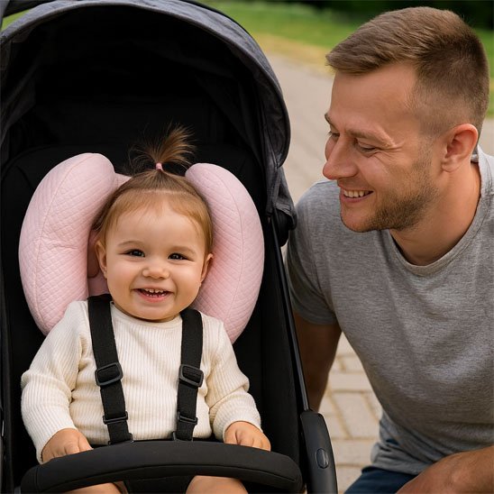 Cale tete pour bebe tissu matelassé doux
