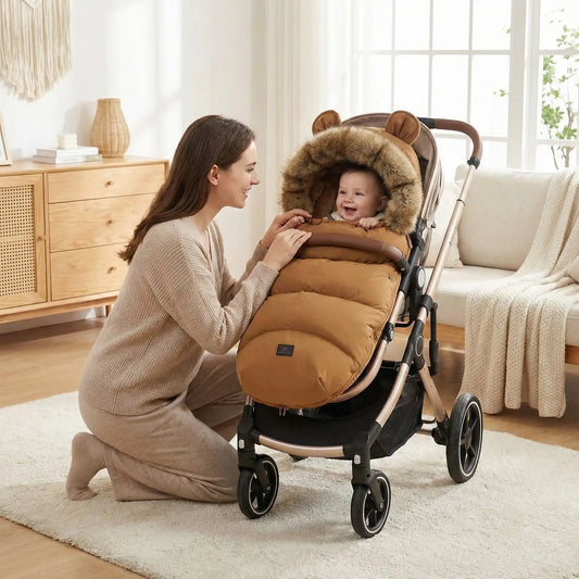 chanceliere pour poussette confort hivernal jeu avec maman