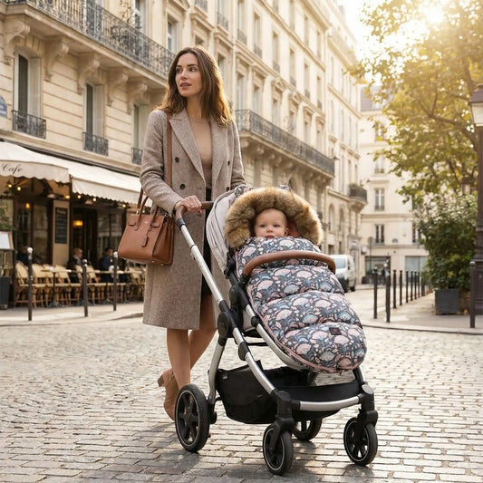 chanceliere pour poussette confort hivernal fleurs