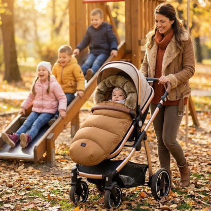 chanceliere pour poussette confort hivernal sortie au parc
