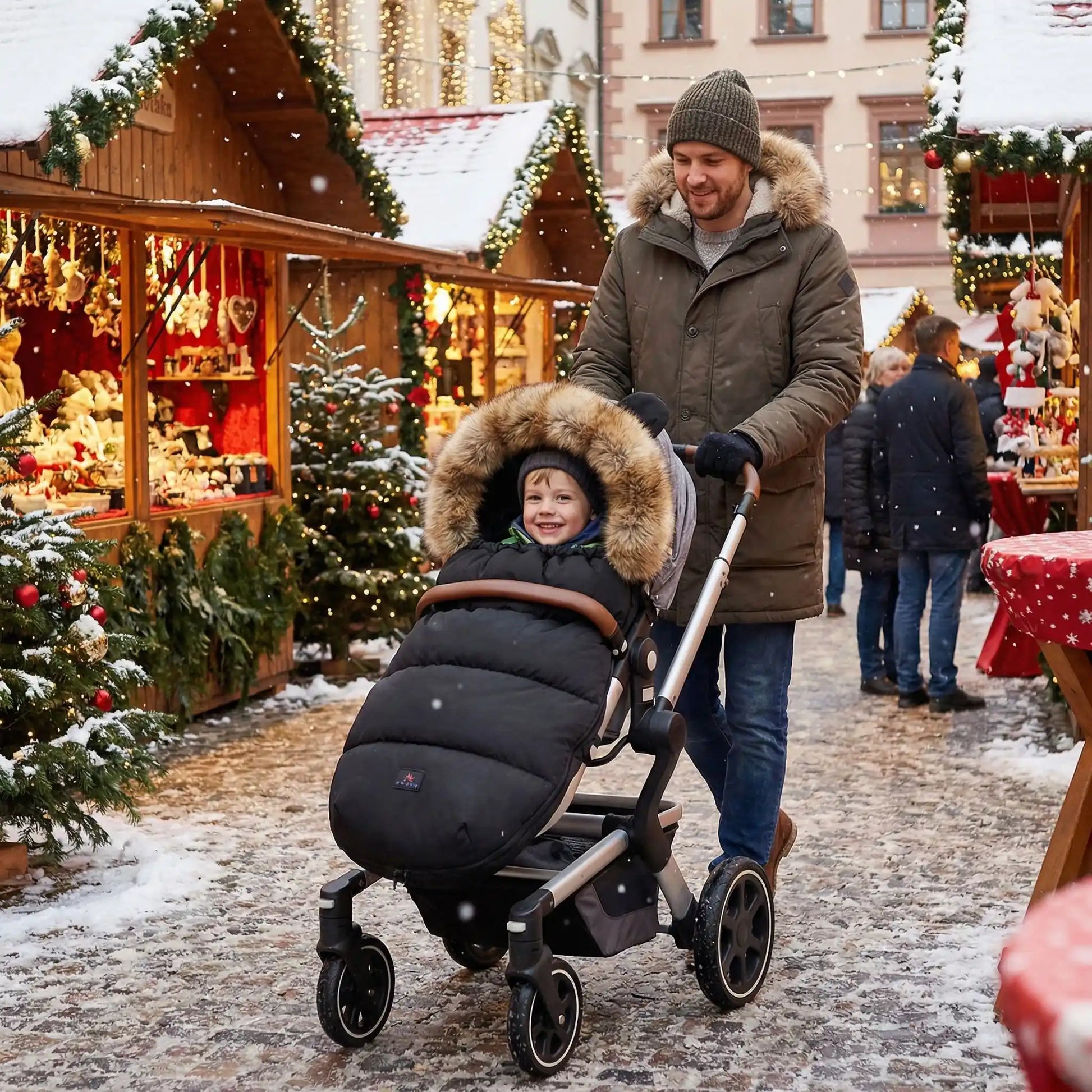 chanceliere poussette confort maxi balade avec papa