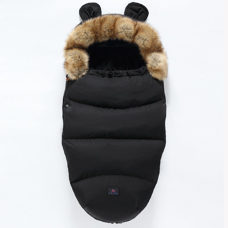 chanceliere poussette confort maxi capuche avec fourrure