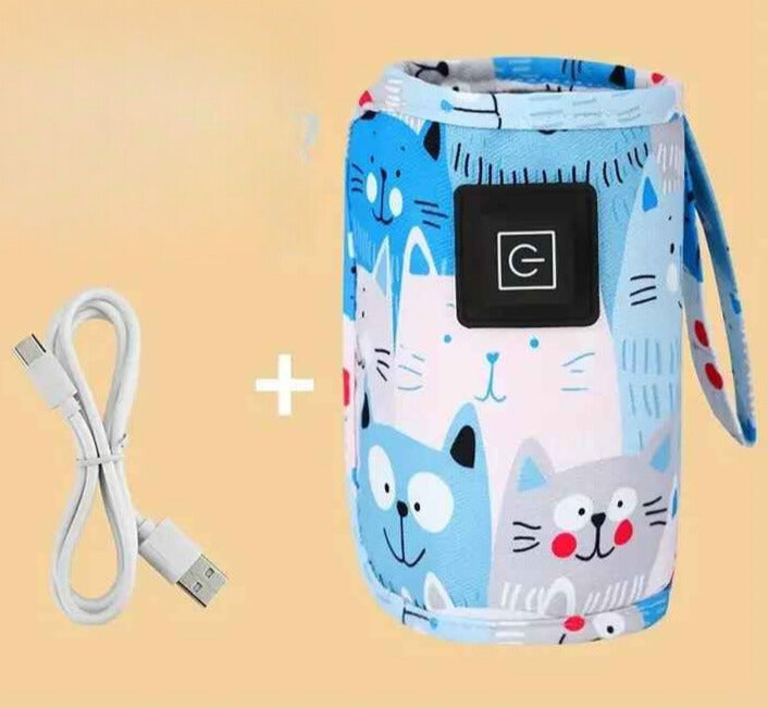 chauffe biberon portable nomade polyvalent usb bleu