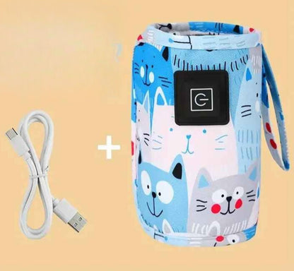 chauffe biberon portable nomade polyvalent usb bleu
