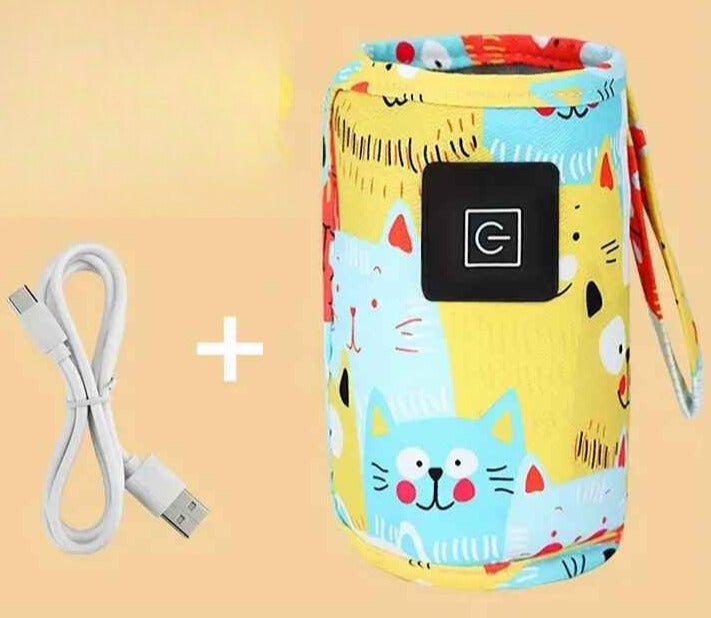 chauffe biberon portable nomade polyvalent usb jaune