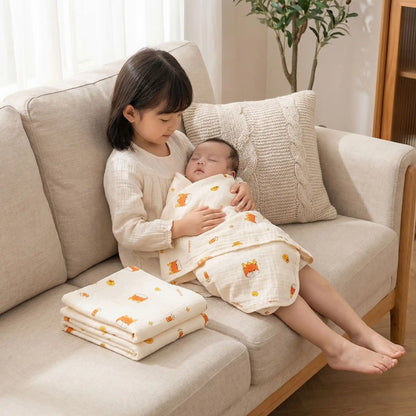 couverture bébé mousseline de coton légère