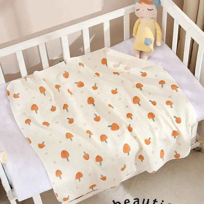 couverture bébé polyvalente motif champignon