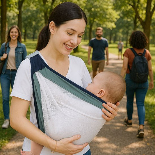 Echarpe de portage - BabyCarrier™ - Vert avocat - Mon Bébé Sourire