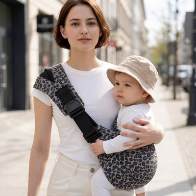 Echarpe de portage bebe compacte minimaliste respirant reglable