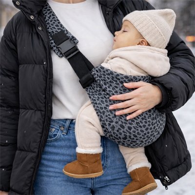 Echarpe de portage bebe minimaliste respirant reglable lavable compacte