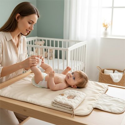 Matelas à langer nomades pliable ergonomique multi couches compact