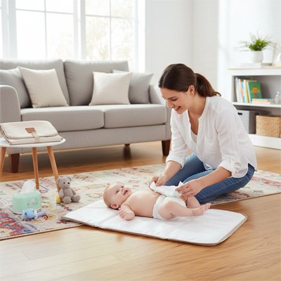 matelas à langer portable compact surface rembourrée imperméable