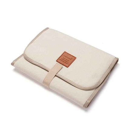 matelas à langer portable imperméable compact beige 