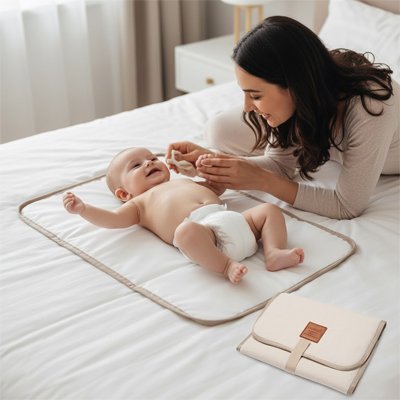 matelas à langer portable imperméable surface rembourrée compact
