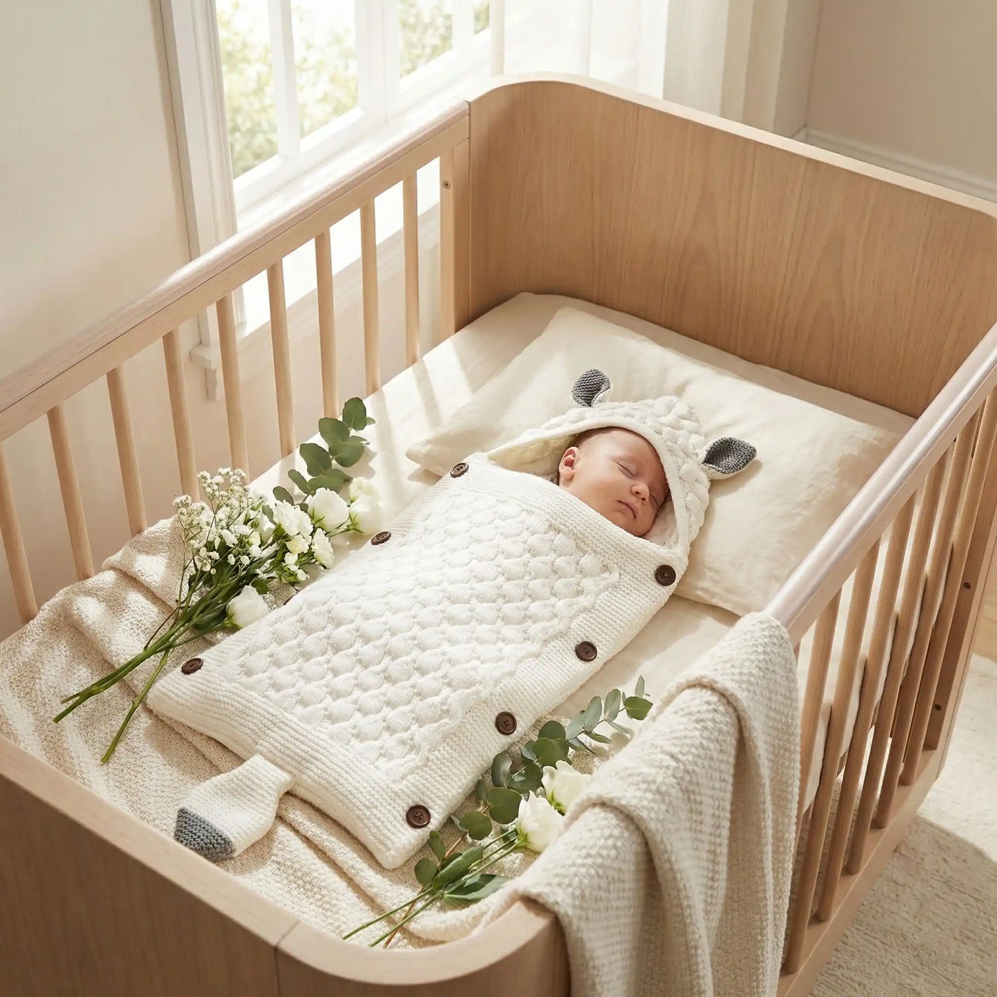 bebe dort dans nid d ange bebe doux et confortable