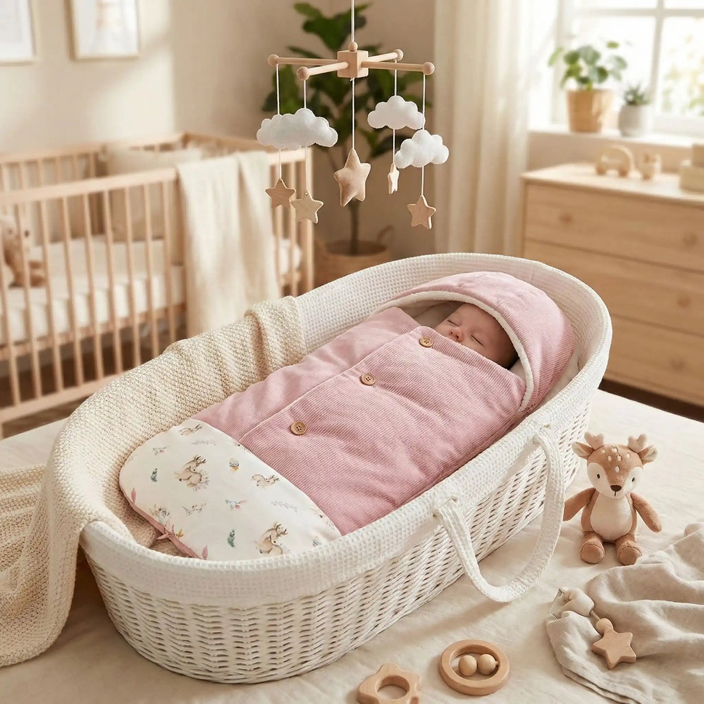 bebe dans nacelle nid d ange velours polaire 