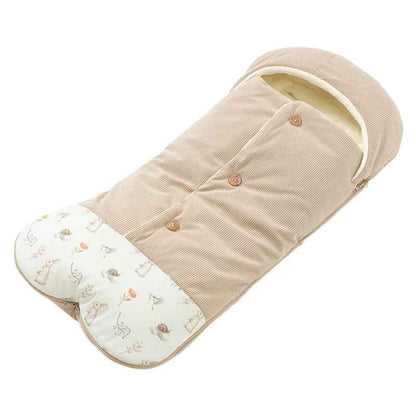nid d'ange bébé confort velours cotelé polaire ajustable beige