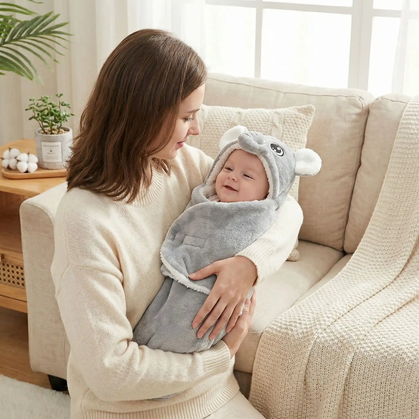 Nid d'ange bébé confortable doux polaire calin avec maman