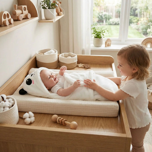 Nid d ange bebe confortable doux polaire bebe joue avec grande soeur