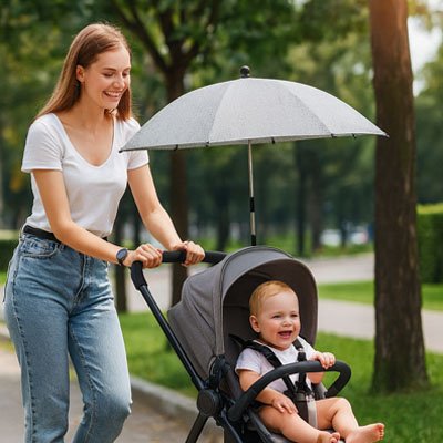 Ombrelle pour poussette​ réglable compacte universelle