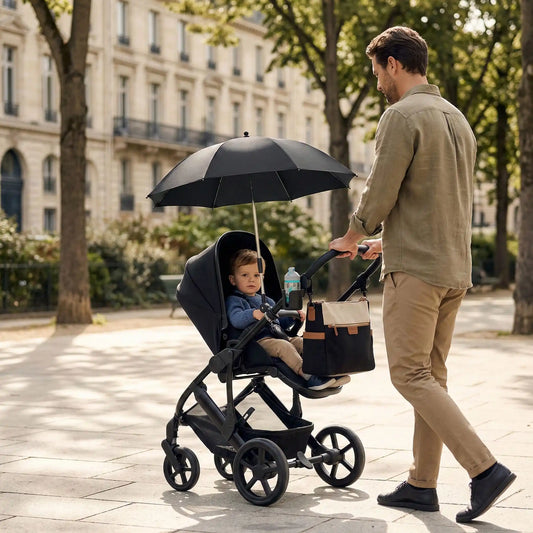 ombrelles pour poussette balade avec papa