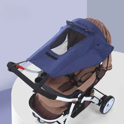 par soleil pour poussette compacte bleu