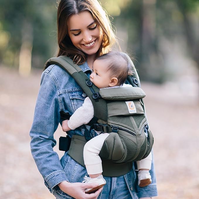 Porte Bébé - BreathBabyBag™ - Vert Olive - Mon Bébé Sourire