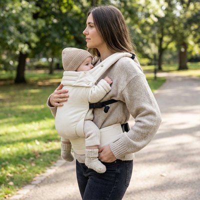 Porte bébé physiologique ergonomique respirant sortie avec maman
