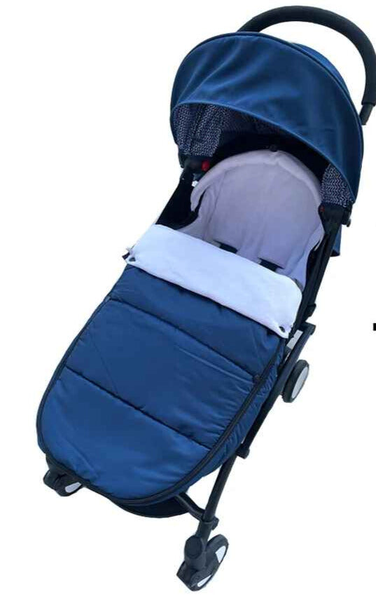 poussette chanceliere chaude confort hiver bleu marine