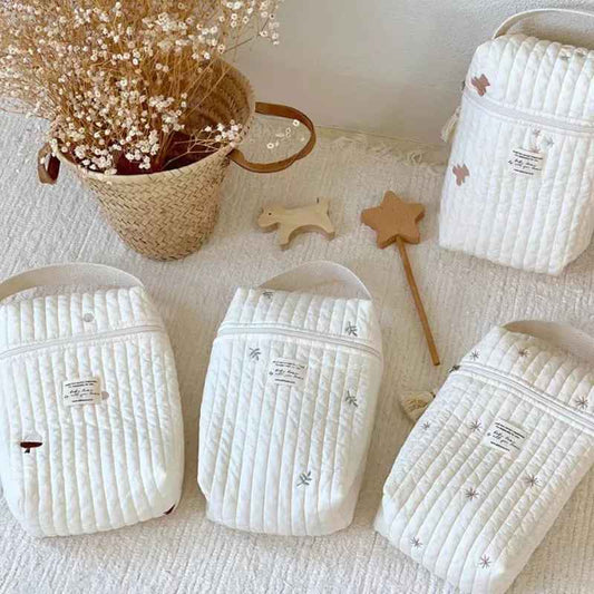 sac a couche brodé matelassé pratique mignon polyester