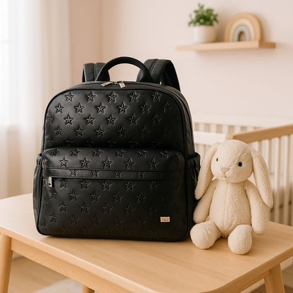 sac à dos à langer multifonctions pratique noir