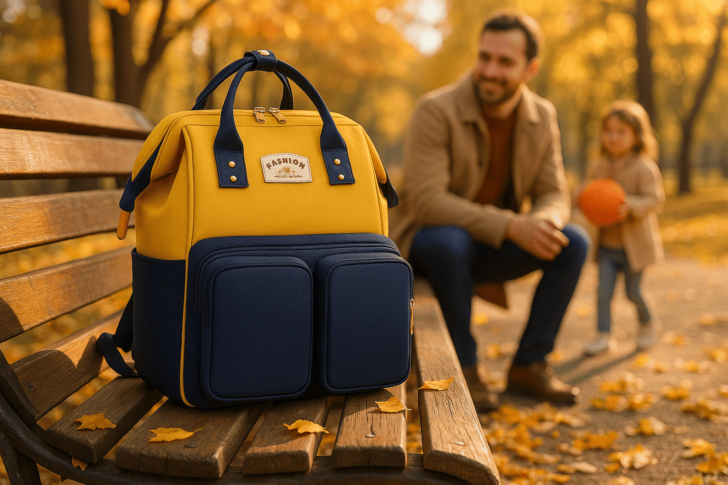SAC A DOS A LANGER | Multifonctionnel Bicolore - Mon Bébé Sourire
