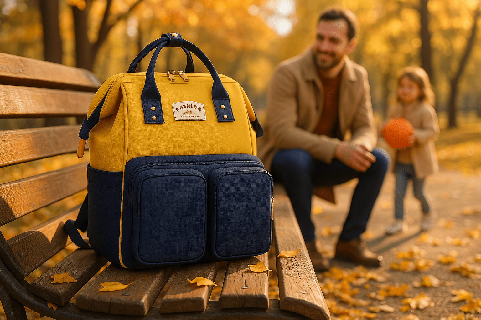 SAC A DOS A LANGER | Multifonctionnel Bicolore - Mon Bébé Sourire