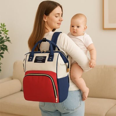 Sac à dos à langer robuste tricolor