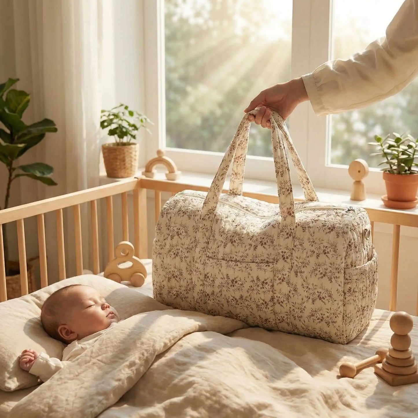 sac à langer bébé spacieux lavable élégant dodo ensoleillé
