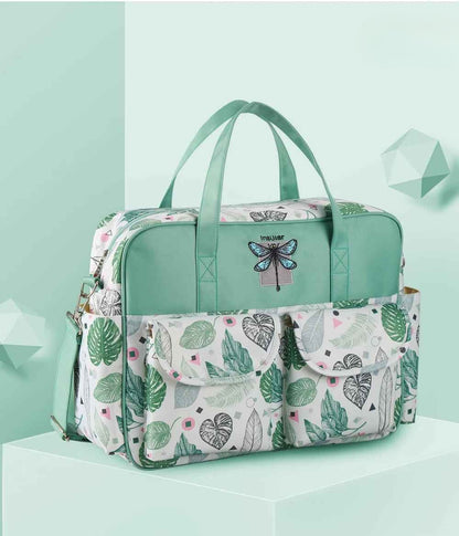 sac a langer large capacité multipoches waterproof-vert