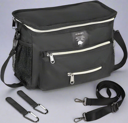 Sac a Langer noir compact multipoches