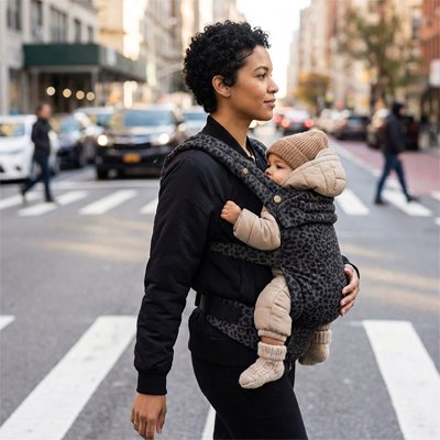sortie maman avec Porte bébé physiologique respirant ergonomique 