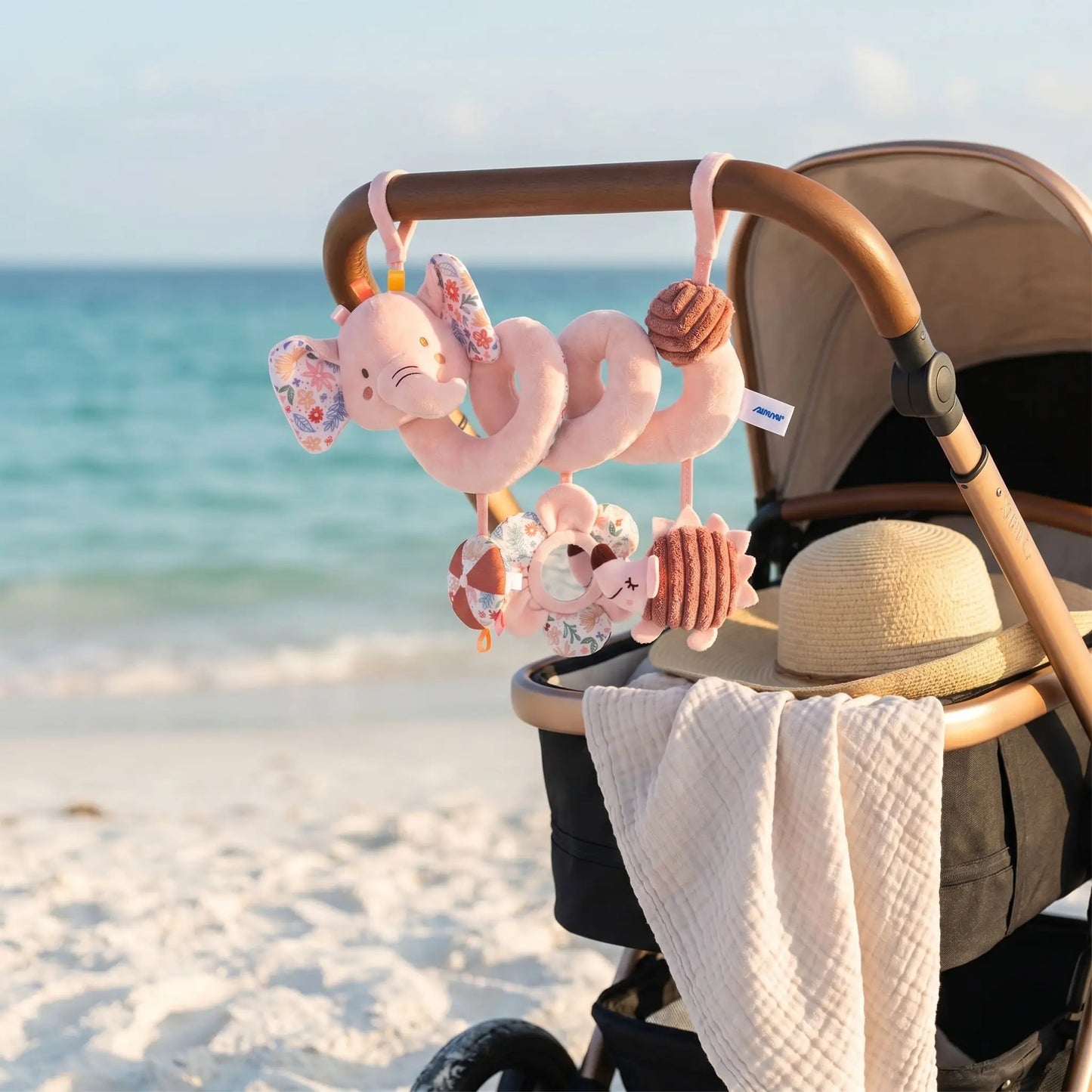 spirale d'activité bébé fille rose éléphant