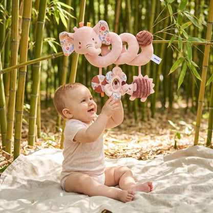 spirale d'activité bébé fille rose éléphant