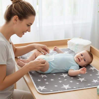Tapis à langer nomade résistant imperméable pliable